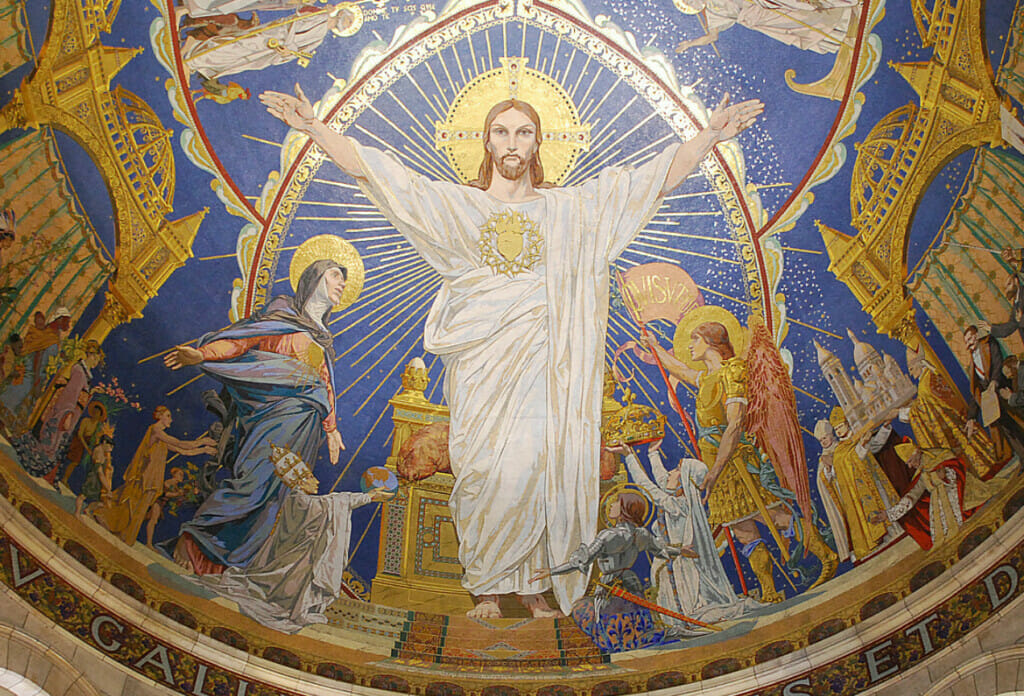 Photo de la mosaïque du Cœur de Jésus de la Basilique du Sacré-Cœur